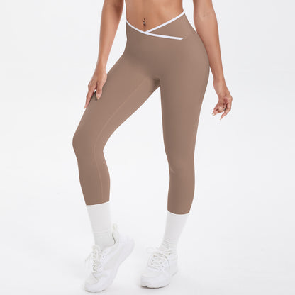 Cross waist leggings