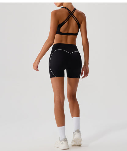 Cross back sports bra