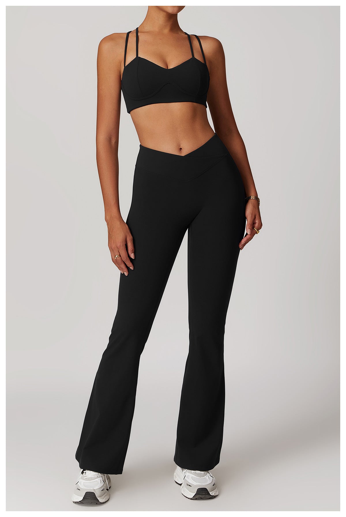 Double strap high support bra