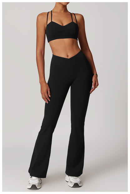 Double strap high support bra