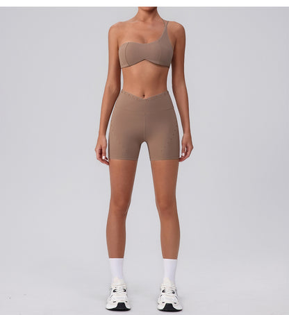 One shoulder sports bra