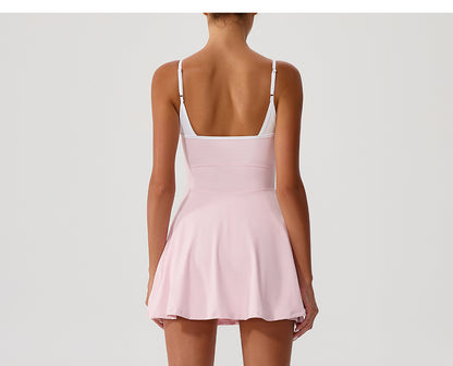 Contrast piping tennis dress