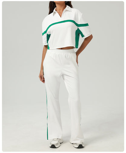 Contrast stripe T shirt