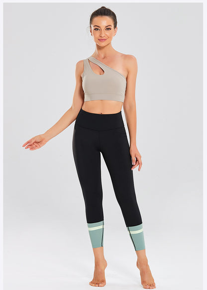 One shoulder sports bra