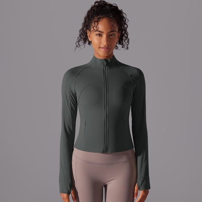 Zip front full sleeve top