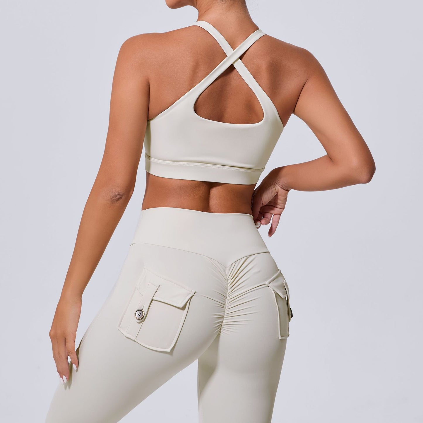 Cut out front sports bra