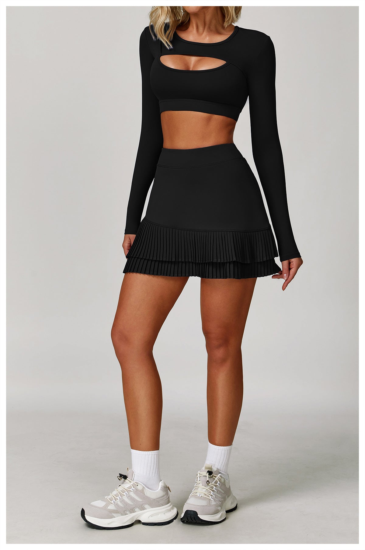 Pleated tennis skort