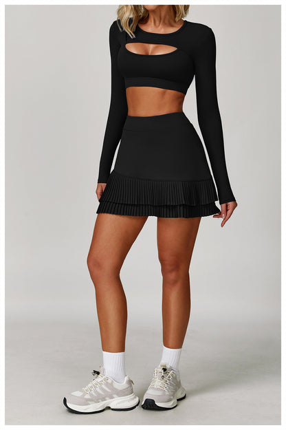 Pleated tennis skort