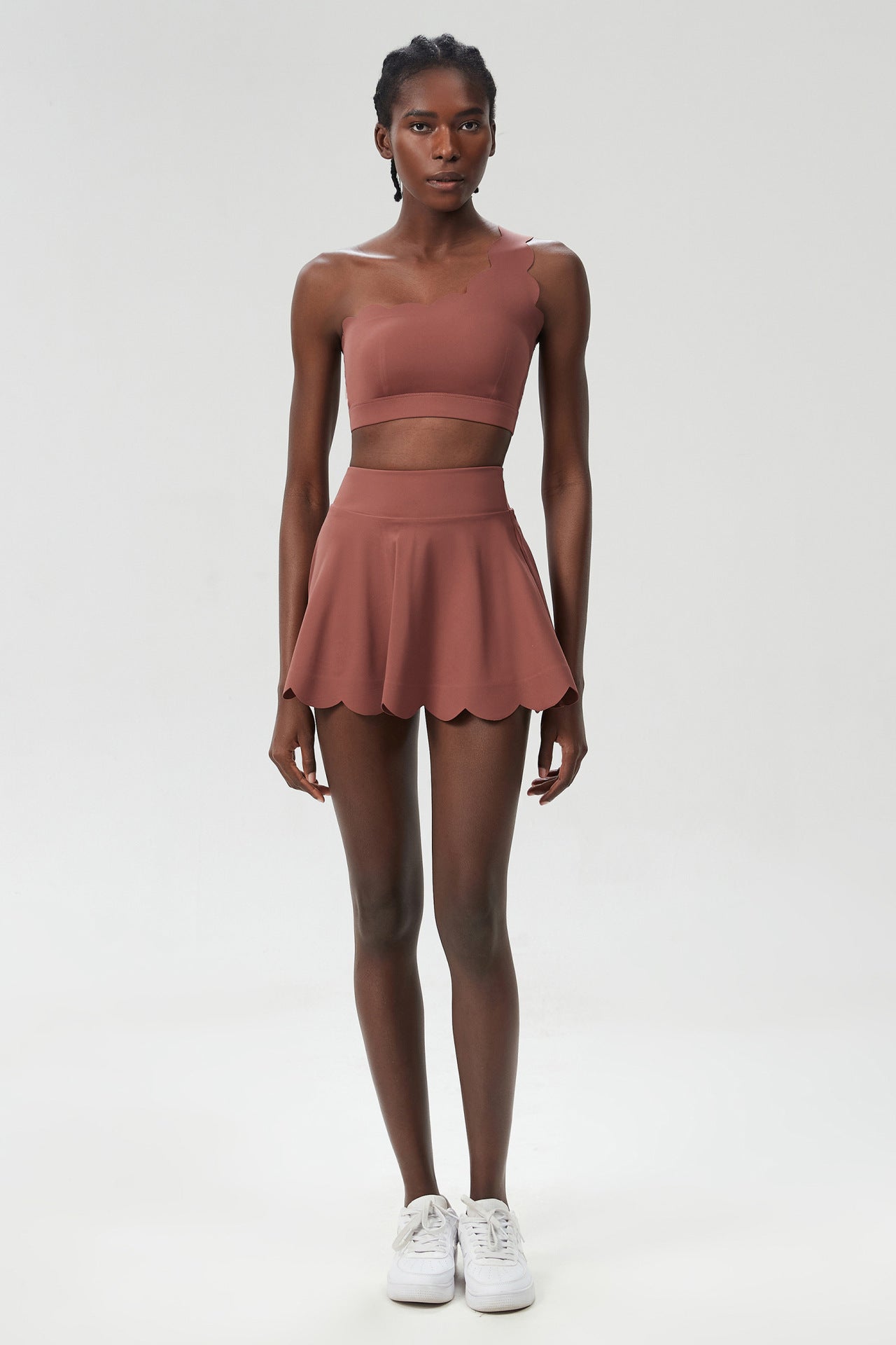 Scallop edge tennis skirt