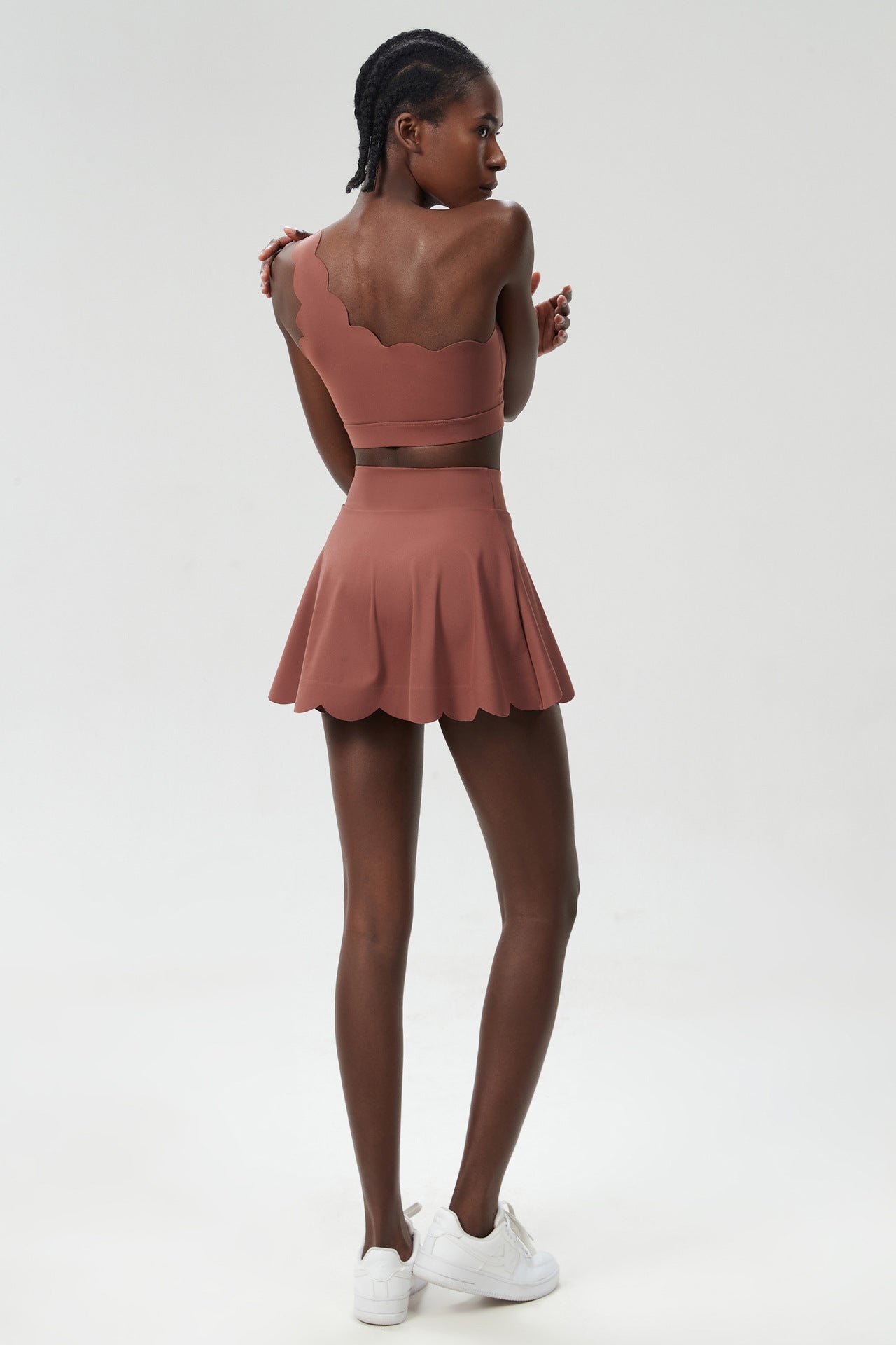 Scallop edge tennis skirt