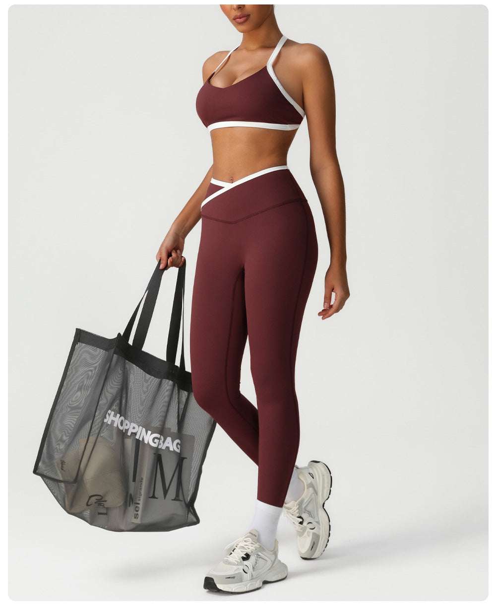 Cross waist leggings