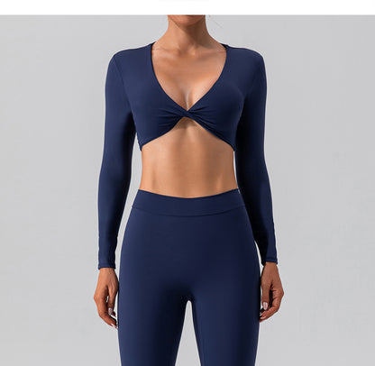 Twisted front cropped top