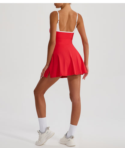 Contrast piping tennis dress