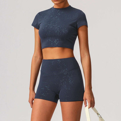 Dark Blue Shorts Short Sleeve