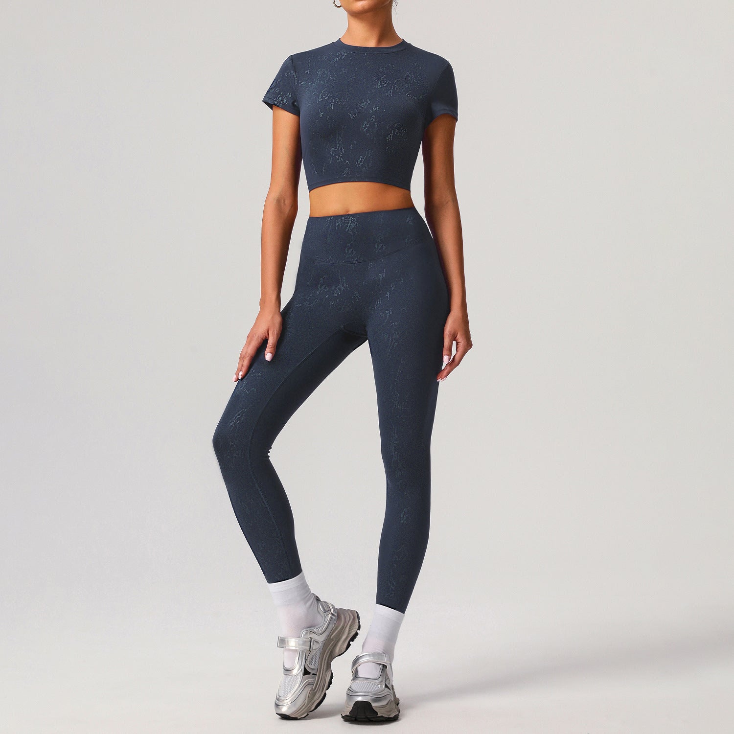 Dark Blue Pants Short Sleeve