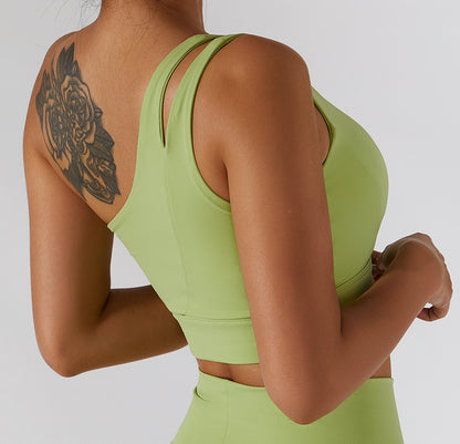 One shoulder sports bra