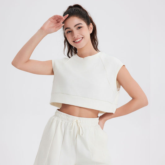 Sleeveless cropped top