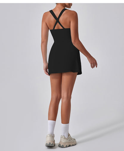 Zip front fitness dress