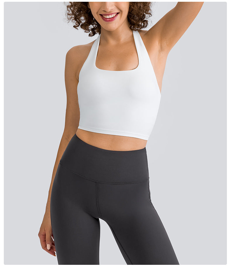 Halter neck sports bra