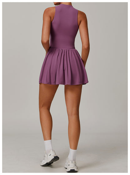 Zip front fitness dress