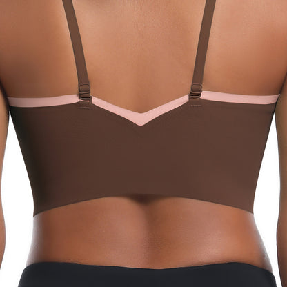Contrast trim sports bra