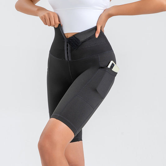 Biker shorts with pockets