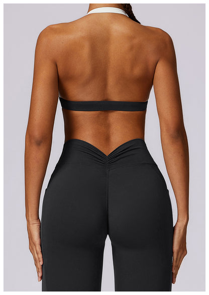 Contrast strap bra