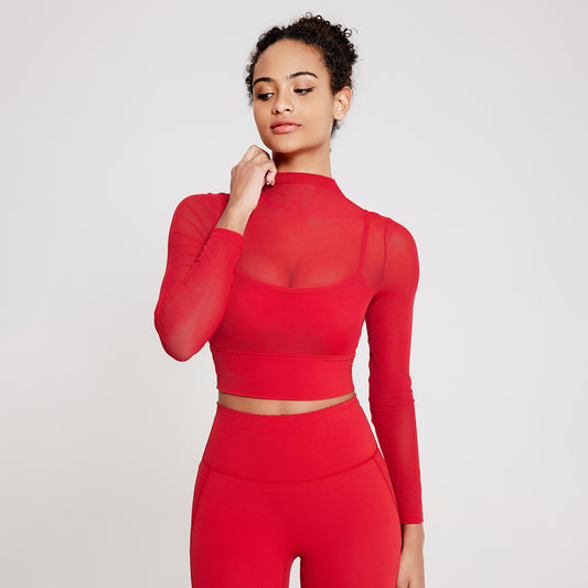 Turtleneck cropped top