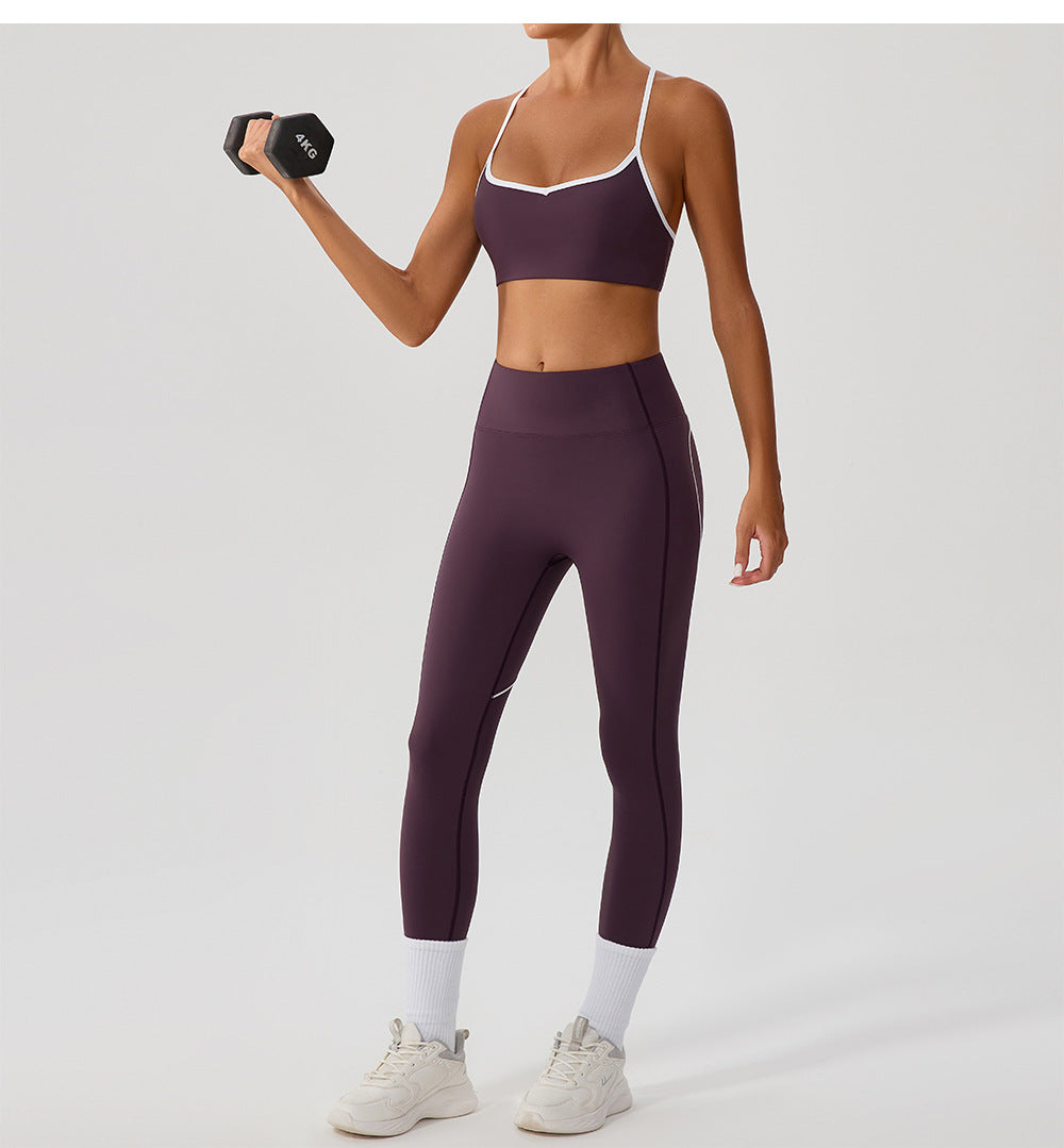 Contrast edge sports bra