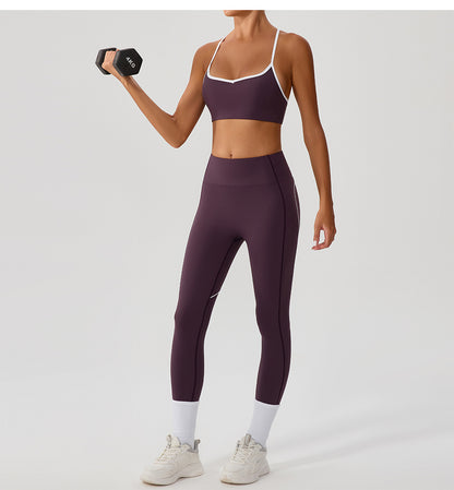 Contrast edge sports bra