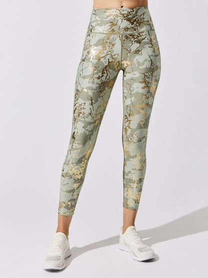 Printed two piece leggings & bra set