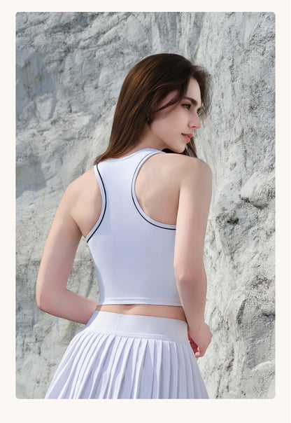 Contrast stitch vest