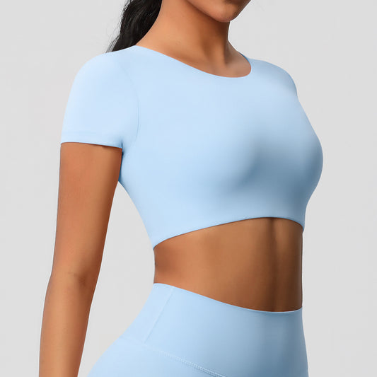 Short sleeve cropped top