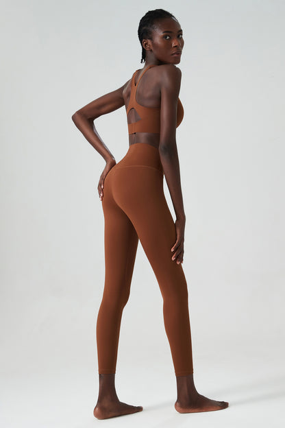 Cross back bra & leggings set