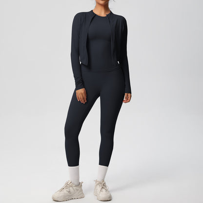 Three piece Jacket, top and leggings set