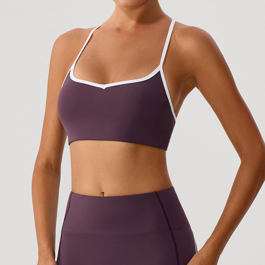 Contrast edge sports bra