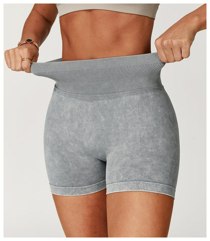 Stone Washed hip shaping shorts