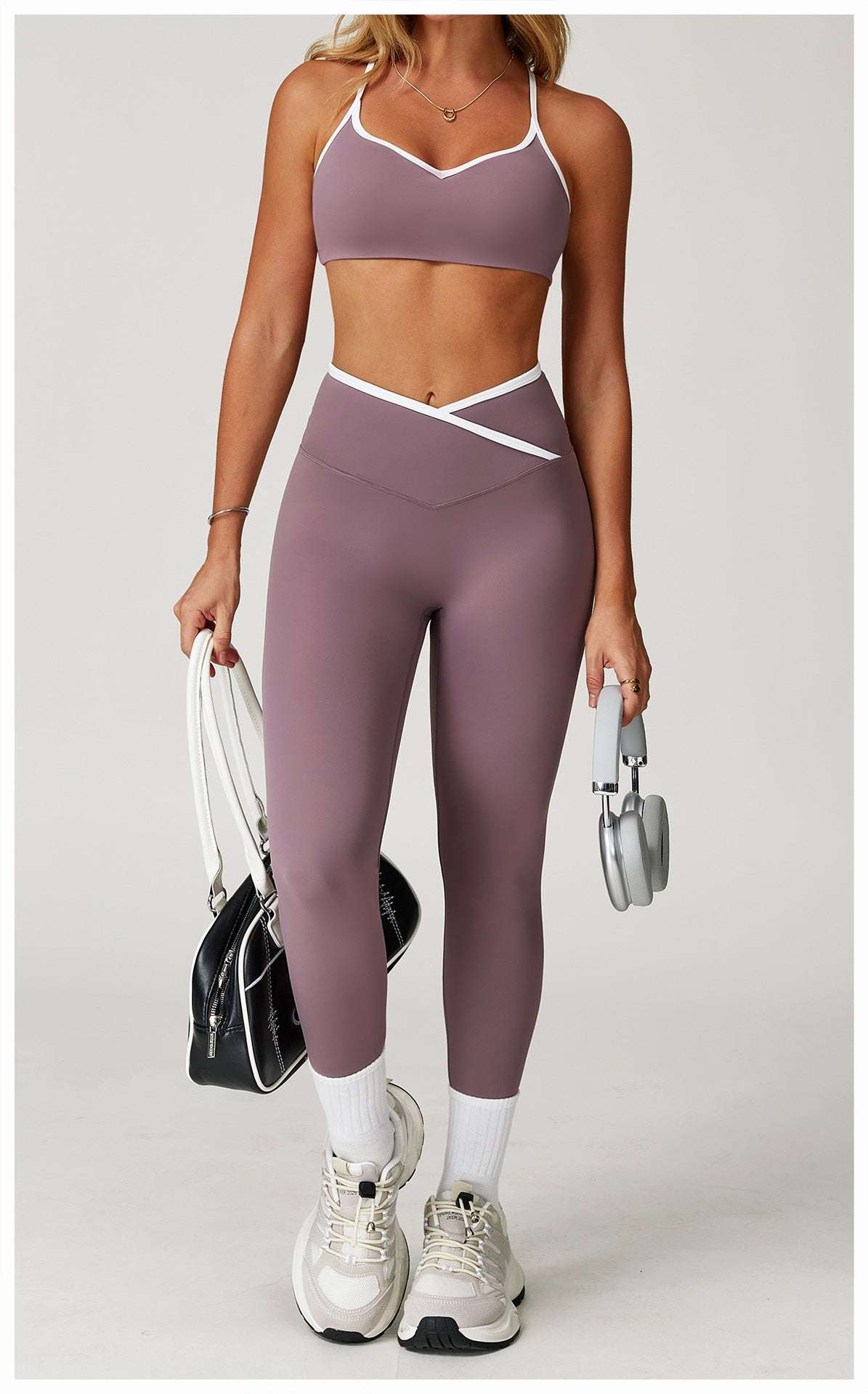 Cross waist leggings