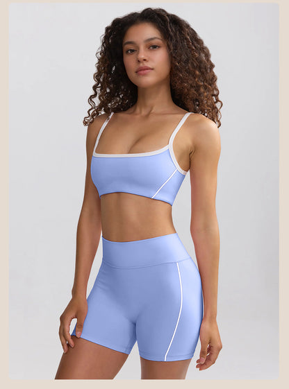 Contrast piping hot pants