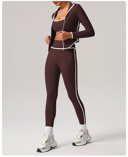 Contrast trim leggings