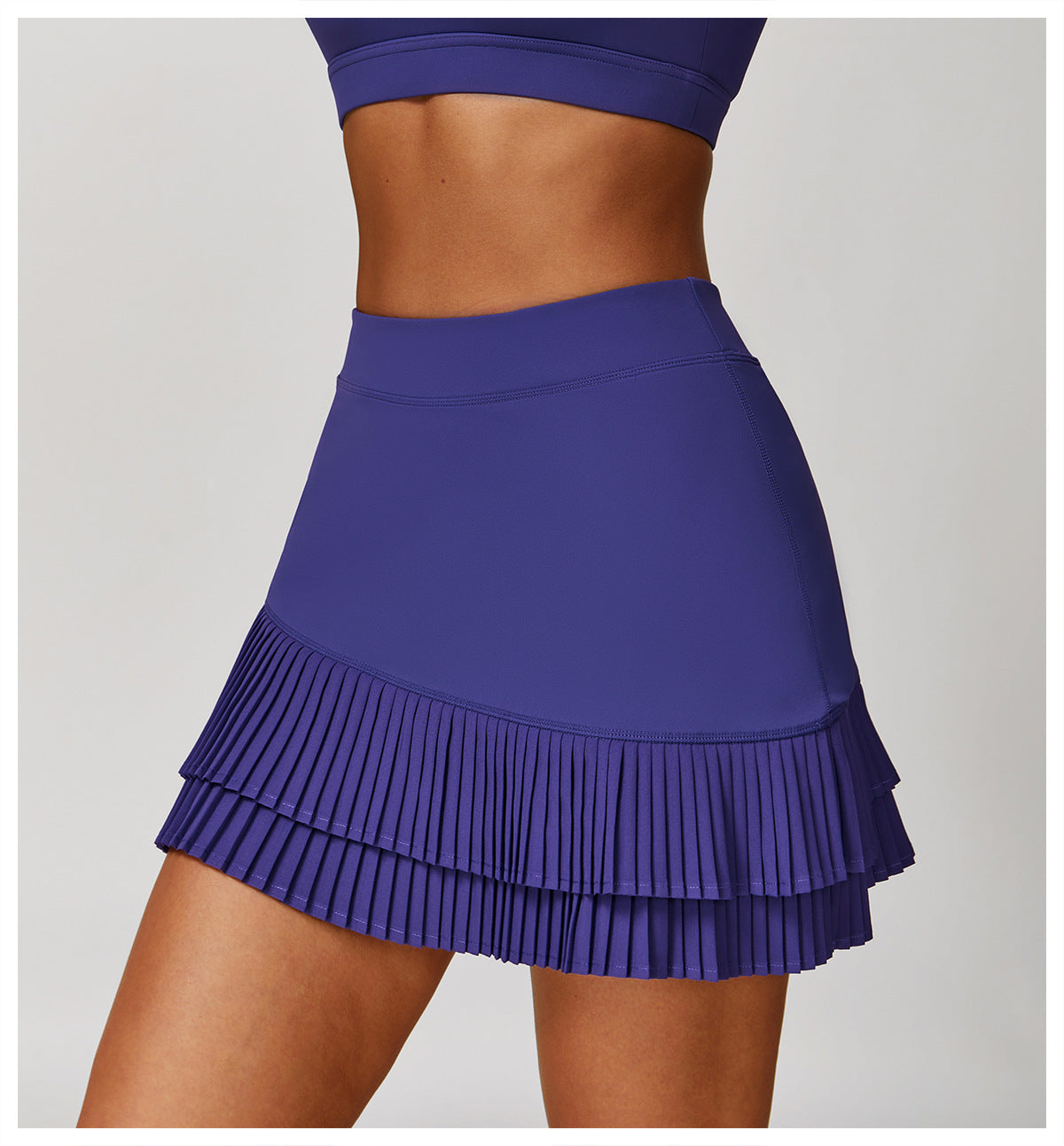 Pleated tennis skort