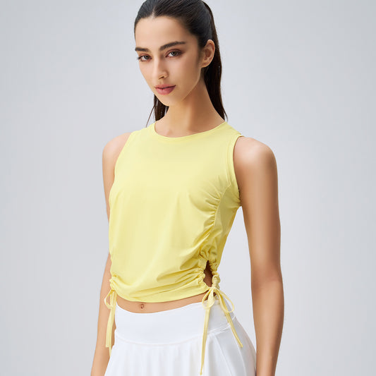 Drawstring top