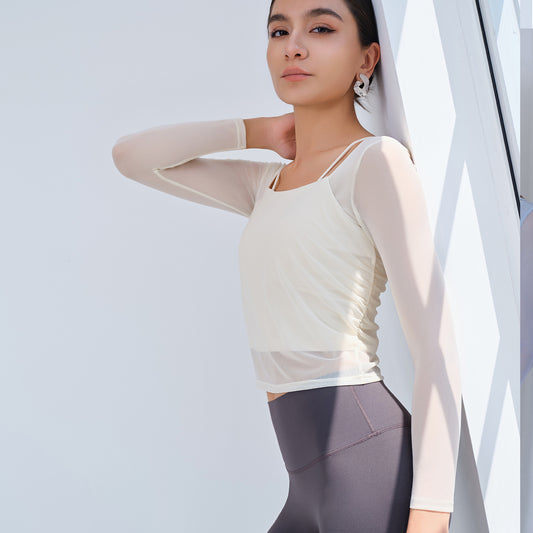 Mesh sleeve top