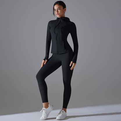 Matching Zip front hoodie and leggings set