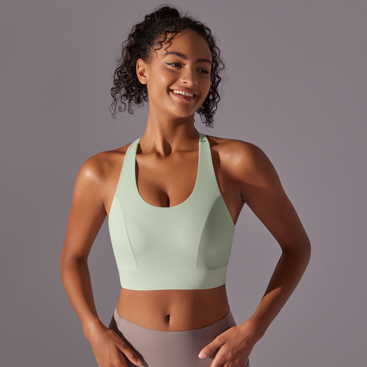 T back high support sports bra