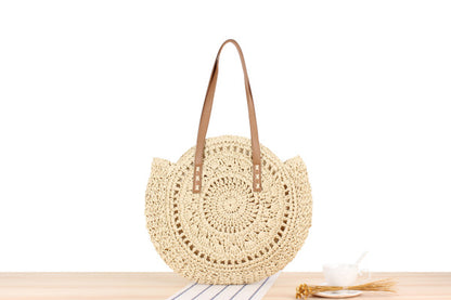 Straw shoulder bag