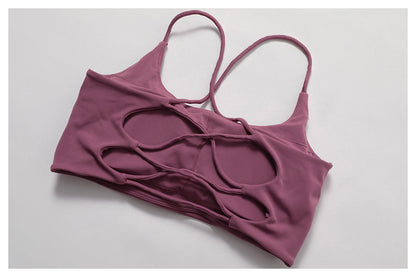 Cross back sports bra