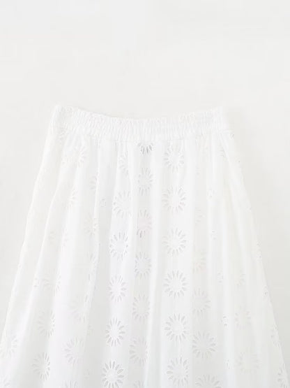 Cut out embroidery two piece set