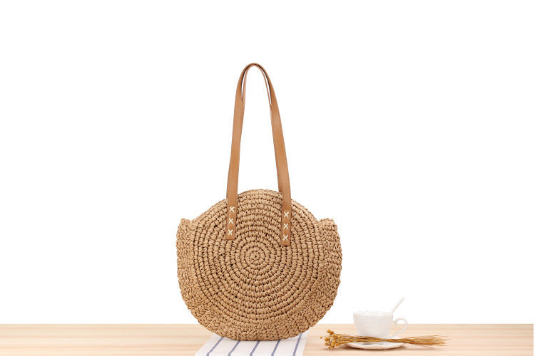 Straw shoulder bag
