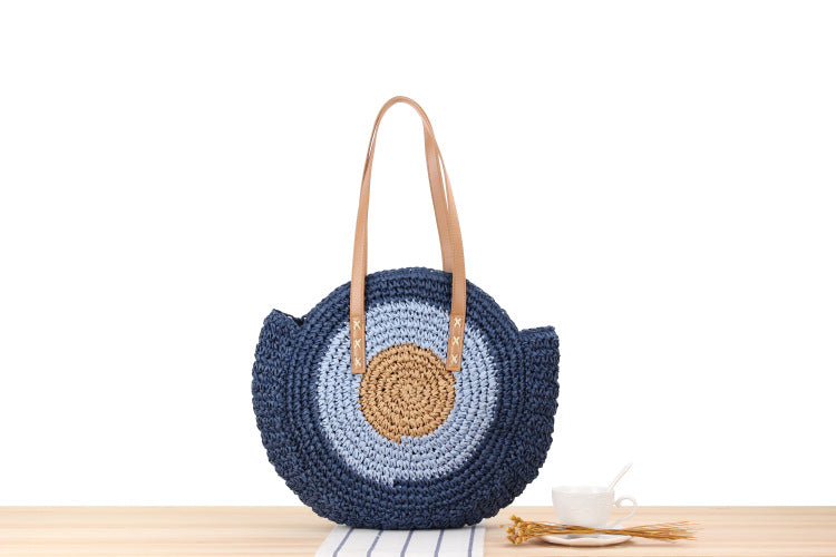 Straw shoulder bag